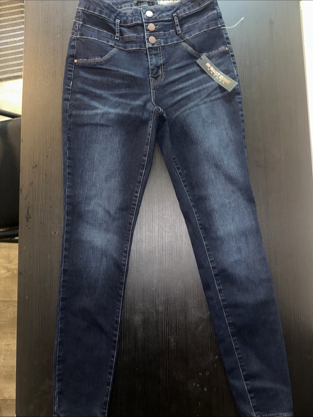 refuge Dark Wash Skinny Jeans - Navy